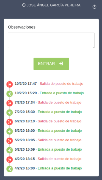 Capture of employee schedule control management